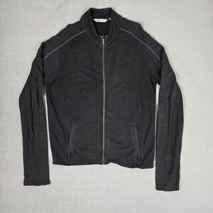 Tasc Performance Jacket Mens Medium Full Zip Organic Cotton Bamboo Blend‎ Black